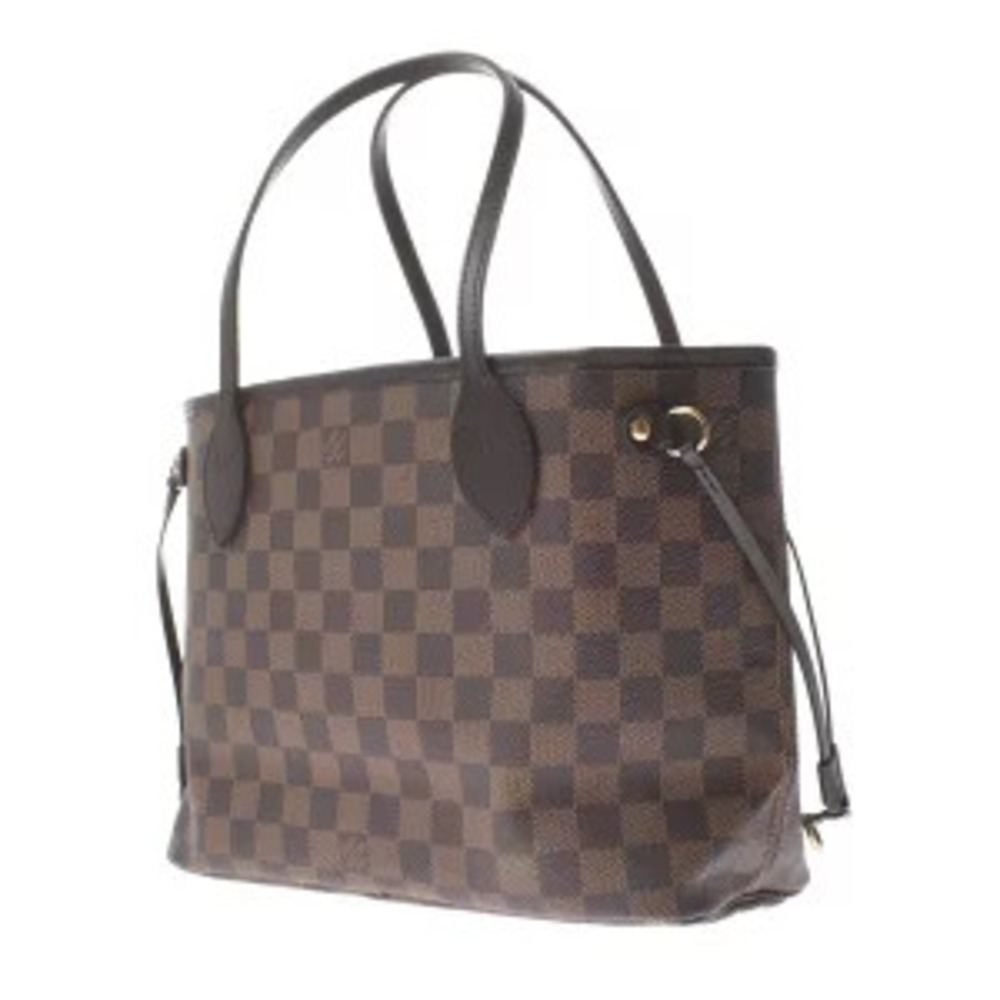 Louis Vuitton Red Damier Canvas Bag Brown Cerise Tote Handbag Neverfull